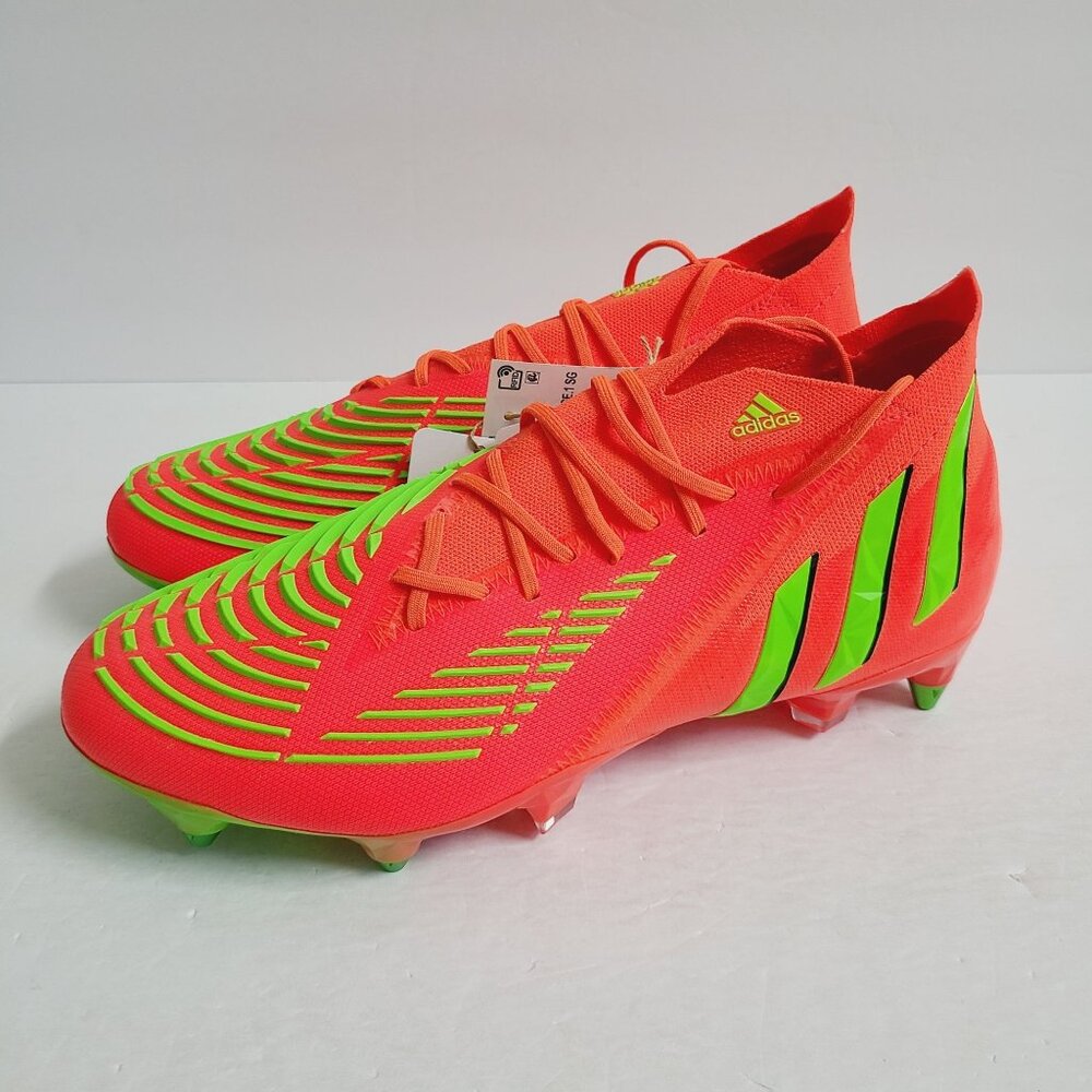 NEW Adidas Predator Edge.1 SG Soccer Cleats GW1016 Size 8 Solar Red